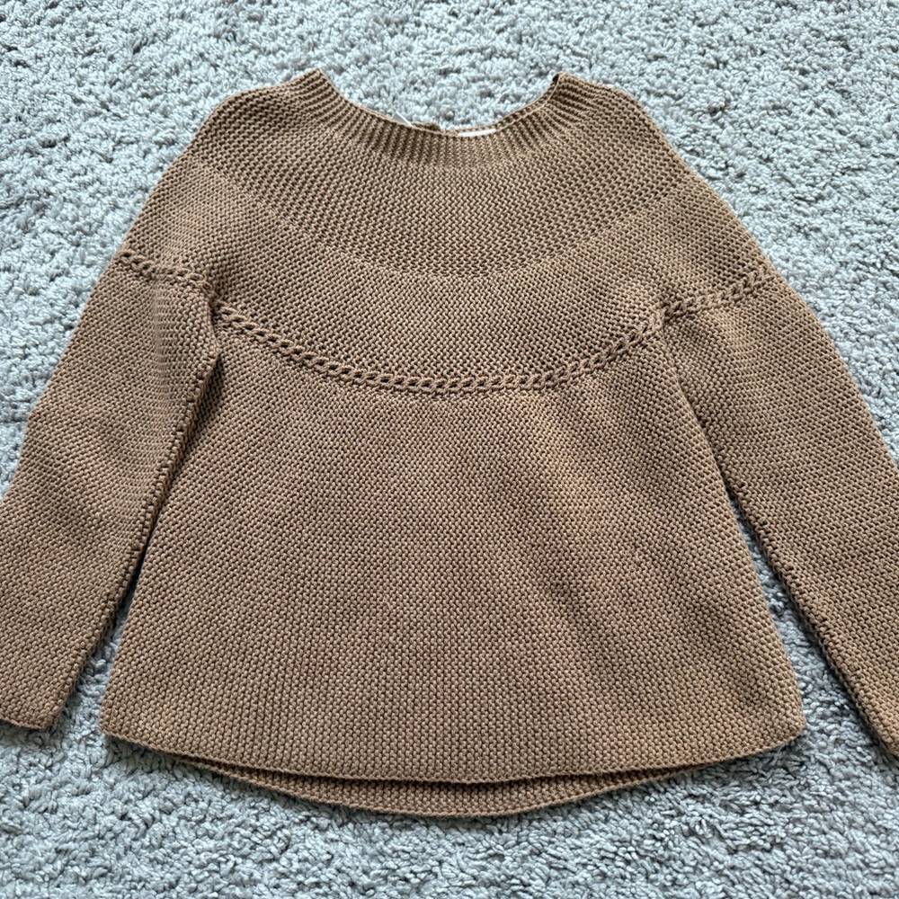 Zara Brown Crew Neck Sweater